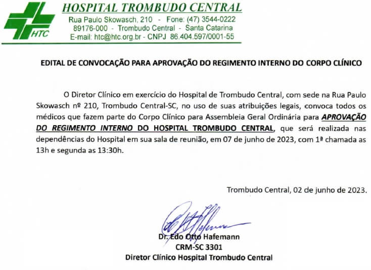 Edital de Convocação